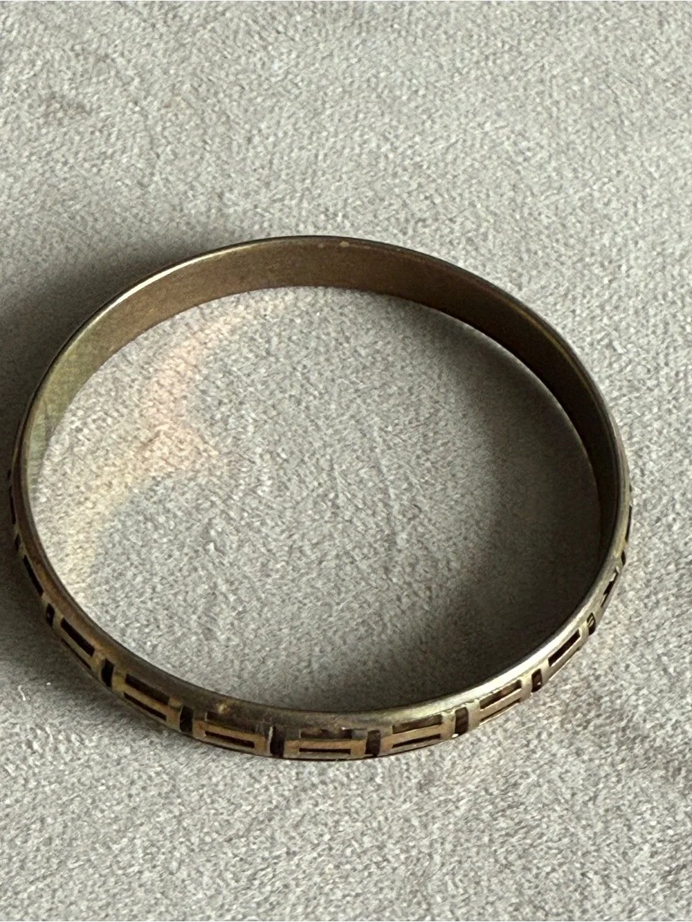 Gold-Tone Cutout Hinged Bangle Bracelet - Women Jewelry